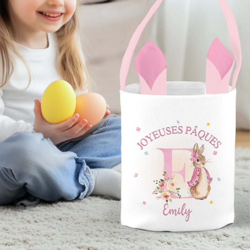 Panier Lapin Personnalisé – Cadeau De Pâques Pour Enfants – La Magie De Pâques
