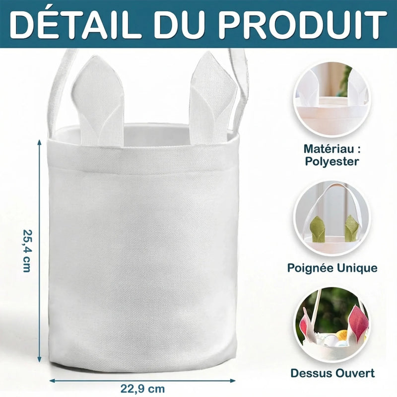 Panier Lapin Personnalisé – Cadeau De Pâques Pour Enfants – Vive Les Cloches De Pâques