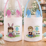Panier Lapin Personnalisé – Cadeau De Pâques Pour Enfants – Récolte Gourmande De Pâques
