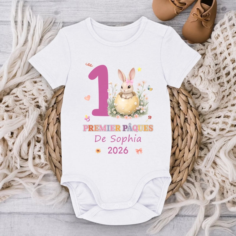 Body Bébé Personnalisé – Cadeau De Pâques Pour Nouveau-Né – Né Pour Être Aimé