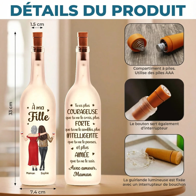 Lampe-Bouteille Personnalisée – Cadeau Pour Fille, Maman – Tout Pour Ma Maman