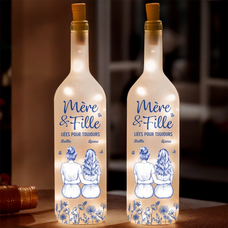 Lampe-Bouteille Personnalisée – Cadeau Fête Des Mères Pour Maman – Tu Es Mon Plus Grand Trésor