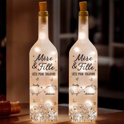 Lampe-Bouteille Personnalisée – Cadeau Fête Des Mères Pour Maman – L’Amour Que Tu Me Donnes