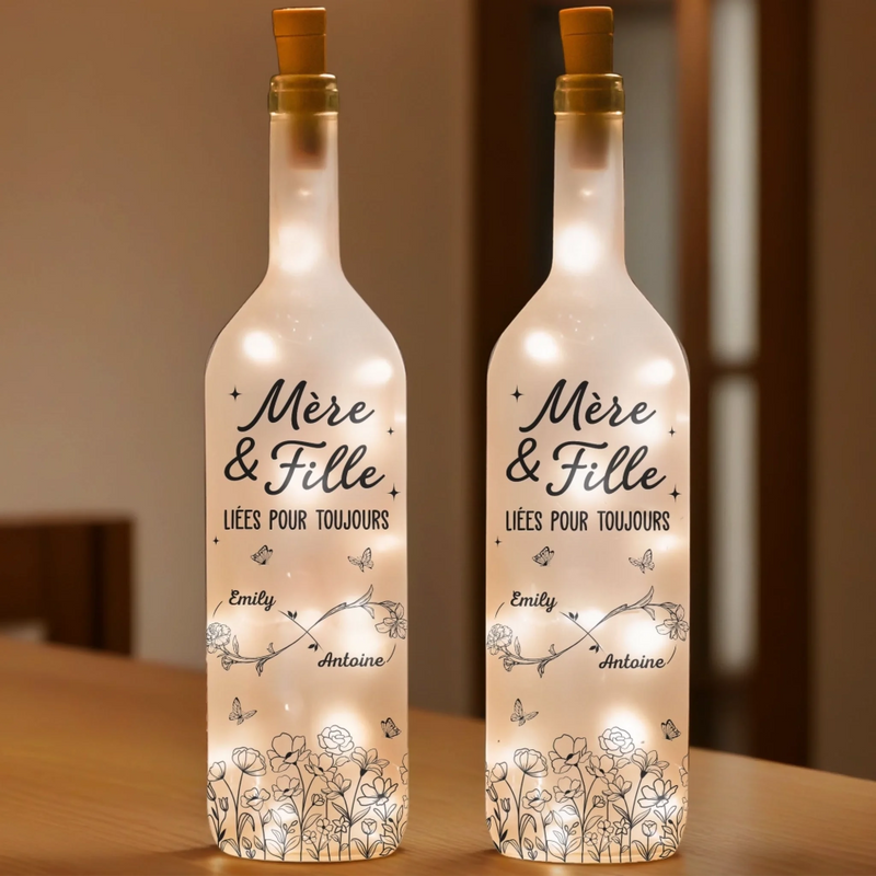 Lampe-Bouteille Personnalisée – Cadeau Fête Des Mères Pour Maman – L’Amour Que Tu Me Donnes