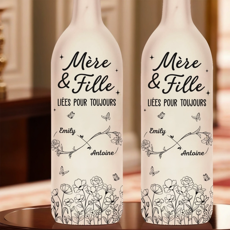 Lampe-Bouteille Personnalisée – Cadeau Fête Des Mères Pour Maman – L’Amour Que Tu Me Donnes