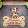 Paillasson Personnalisé De Forme Découpée – Cadeau Pour Propriétaires D’Animaux – Bienvenue Dans Notre Maison