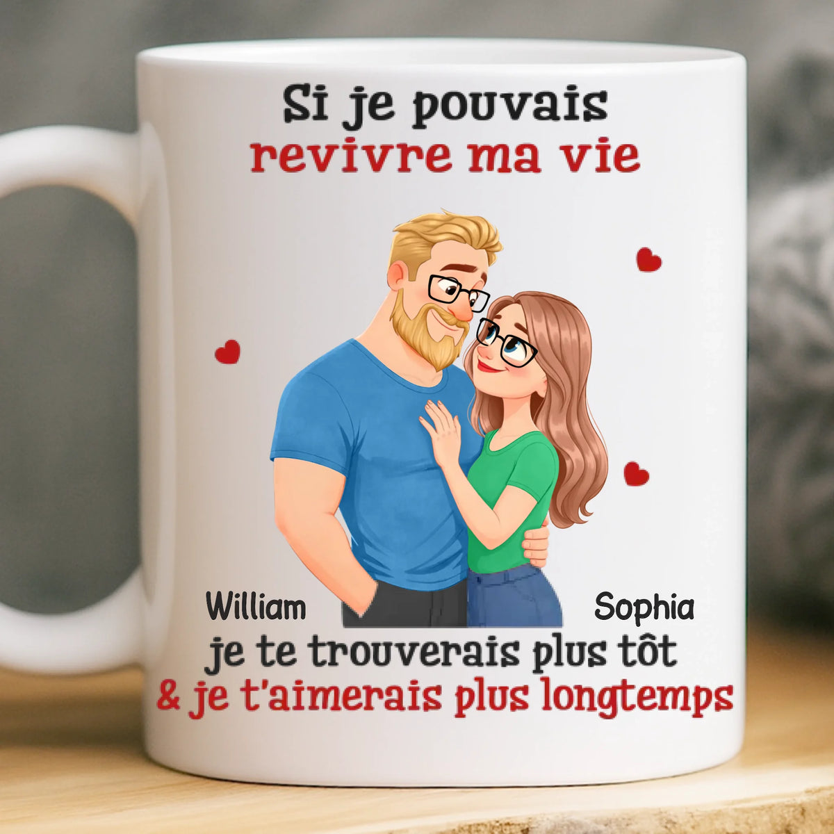 Cadeau Mug Personnalisable – Pour Couple – Le Bonheur D’Être Ensemble