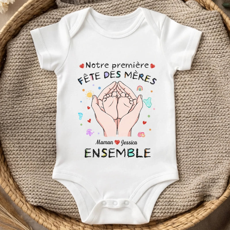 Body Bébé Personnalisé – Cadeau Pour La Première Fête Des Mères - Petites Mains, Grands Rêves