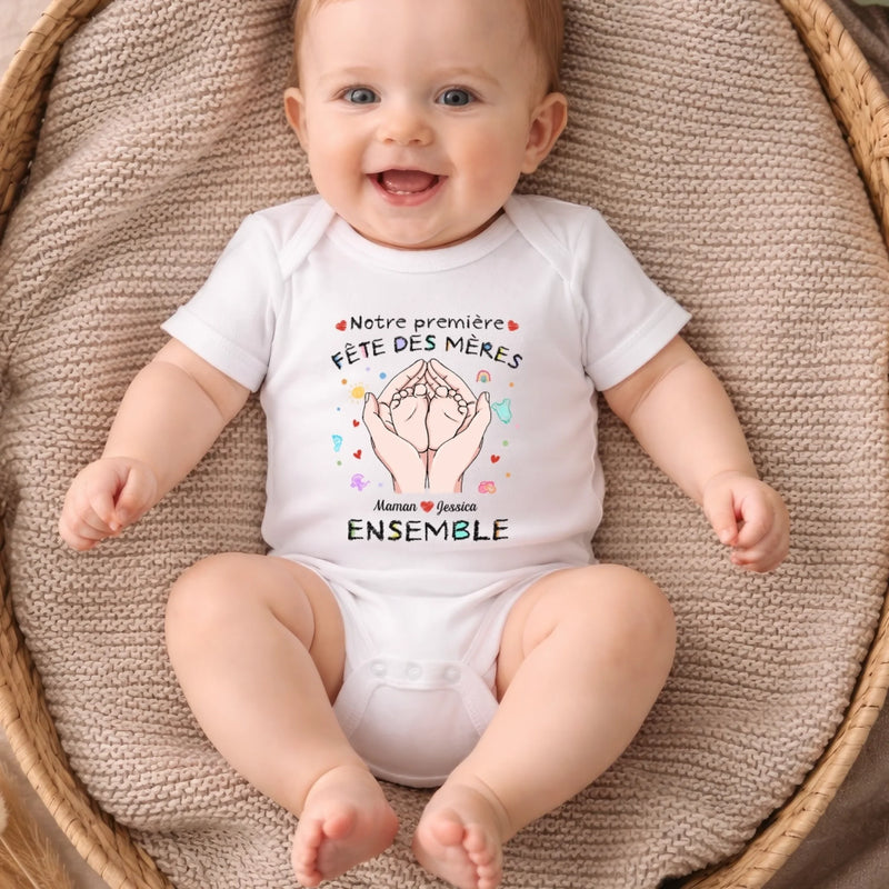 Body Bébé Personnalisé – Cadeau Pour La Première Fête Des Mères - Petites Mains, Grands Rêves