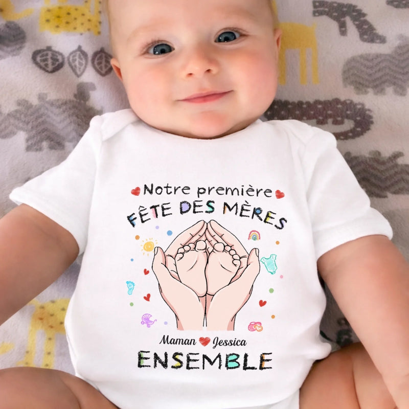 Body Bébé Personnalisé – Cadeau Pour La Première Fête Des Mères - Petites Mains, Grands Rêves