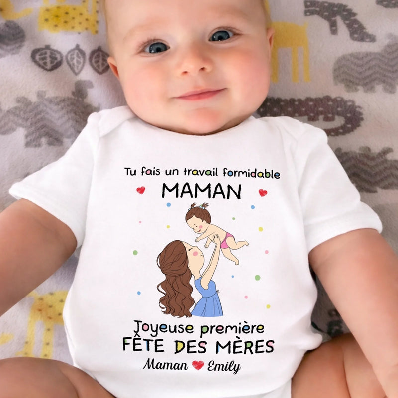Body Bébé Personnalisé – Cadeau Pour La Première Fête Des Mères - Déjà Tant D’Amour