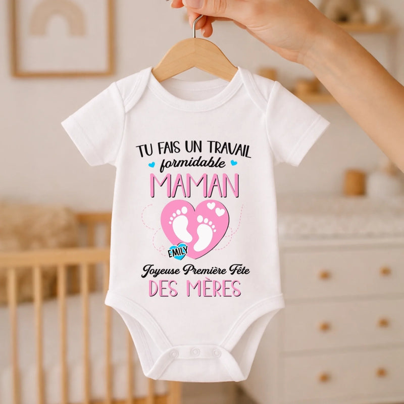 Body Bébé Personnalisé – Cadeau Pour La Première Fête Des Mères - Mon Petit Miracle
