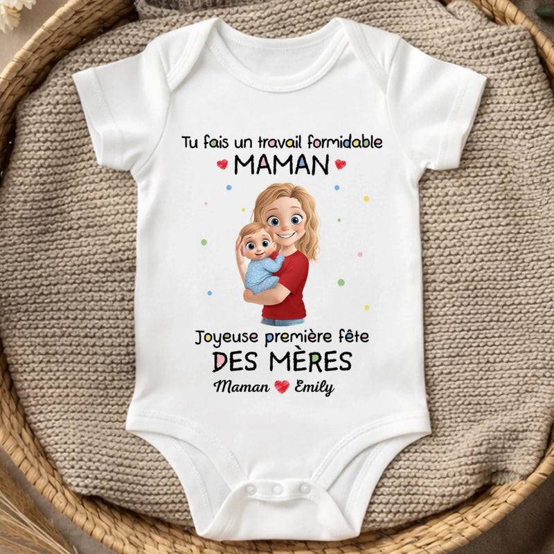 Body Bébé Personnalisé – Cadeau Pour La Première Fête Des Mères - Tout Commence Ici