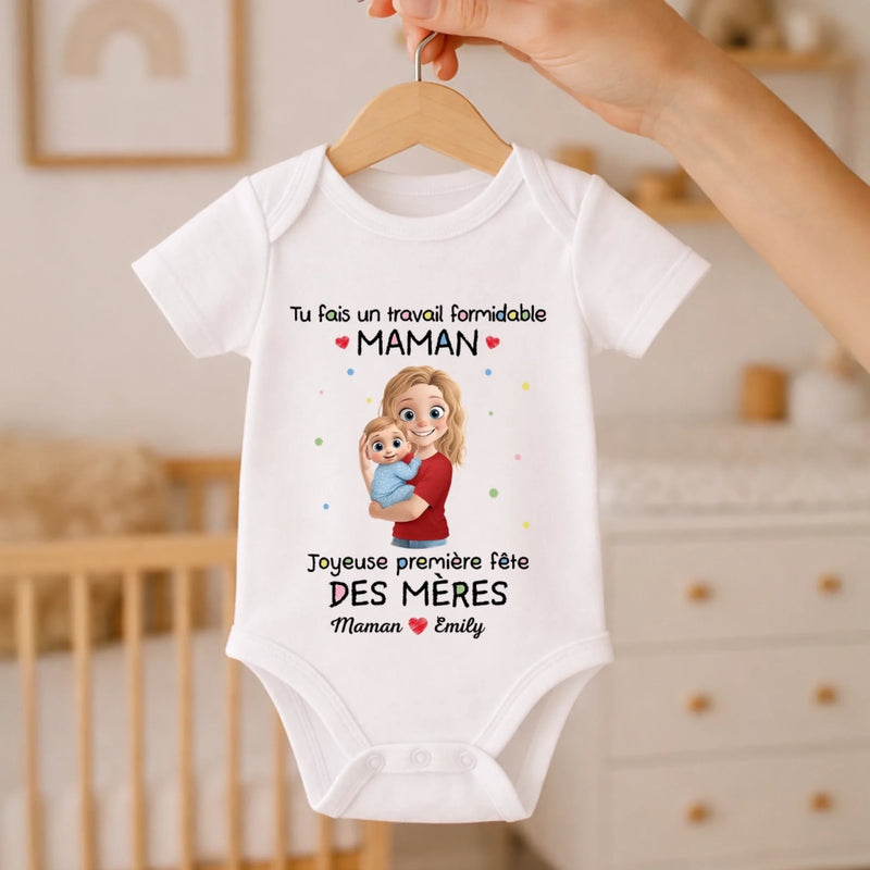 Body Bébé Personnalisé – Cadeau Pour La Première Fête Des Mères - Tout Commence Ici