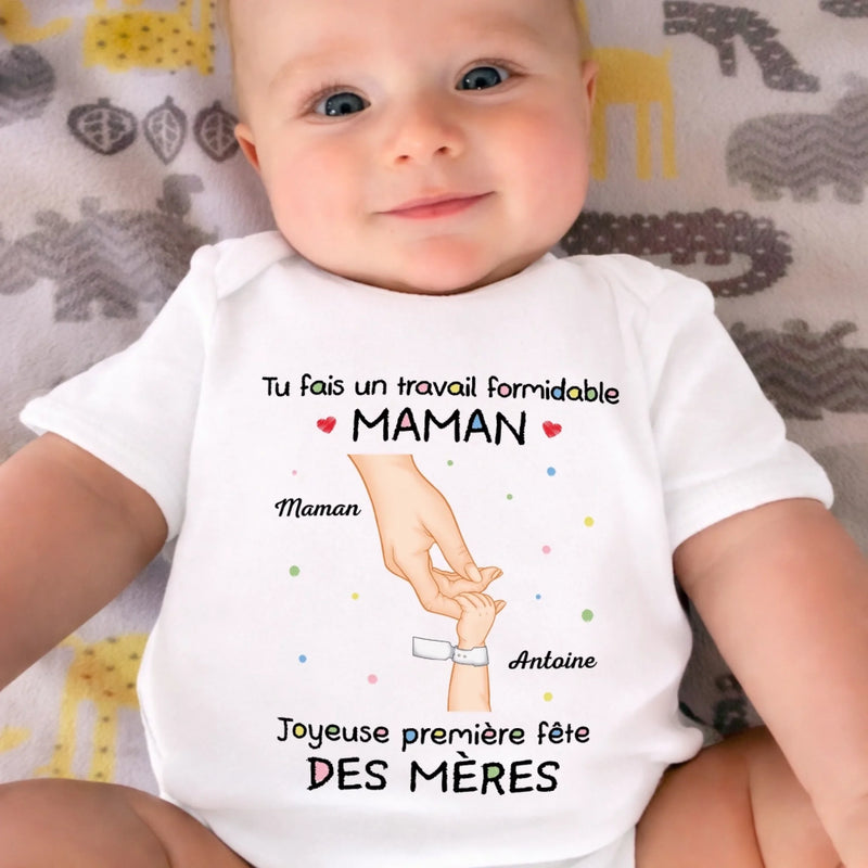Body Bébé Personnalisé – Cadeau Pour La Première Fête Des Mères - Mon Premier Chapitre