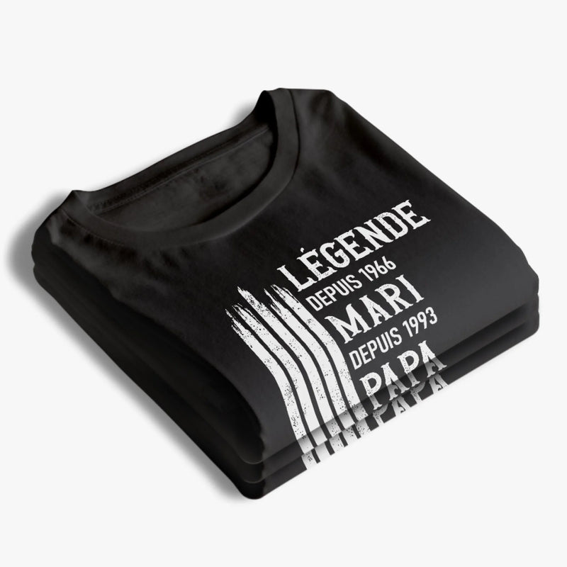 T-Shirt Unisexe Personnalisé – Cadeau Pour Papa, Papi – Le Plus Grand Héros De La Famille