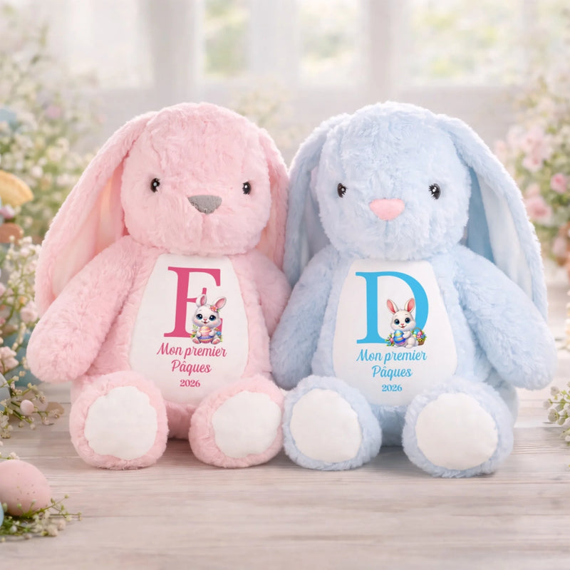 Peluche Lapin Personnalisée – Cadeau De Pâques Pour Bébé – Mon Ami De Printemps