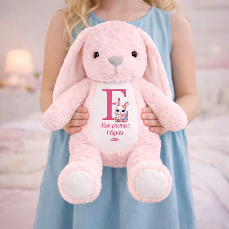 Peluche Lapin Personnalisée – Cadeau De Pâques Pour Bébé – Mon Ami De Printemps