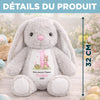 Peluche Lapin Personnalisée – Cadeau De Pâques Pour Bébé – Tendresse À Chaque Câlin