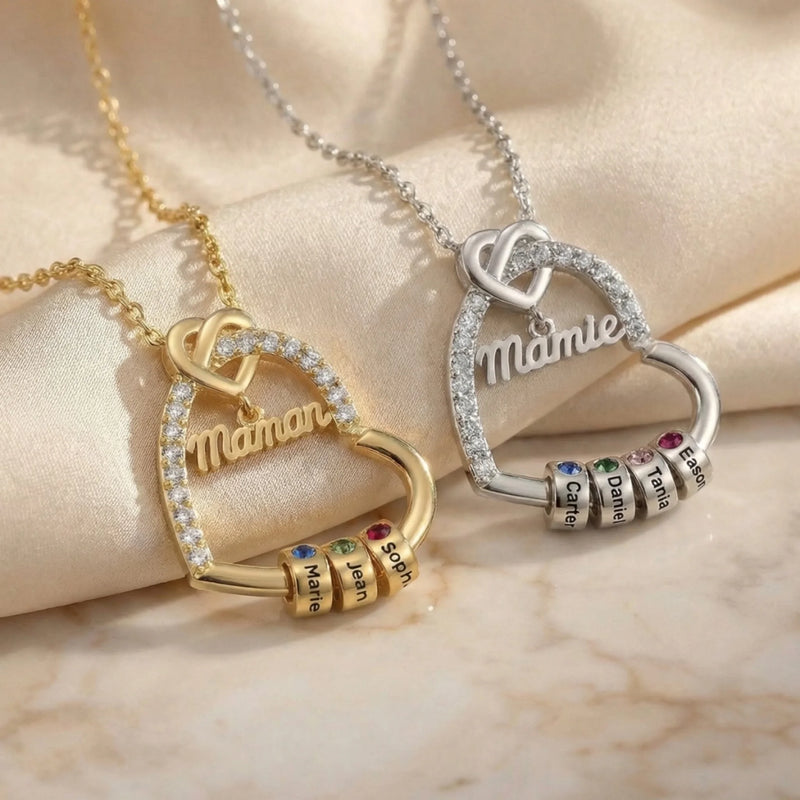 Collier Cœur Personnalisé - Cadeau Pour Maman - Je T'aimerai Toujours, Maman