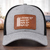 Casquette Avec Patch En Cuir Personnalisée – Cadeau Pour Papa, Papi – L’Homme Que Nous Admirons