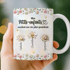 Mug Effet 3D Imprimé Personnalisé – Cadeau Pour Maman, Mamie – Deux Cœurs, Un Même Amour