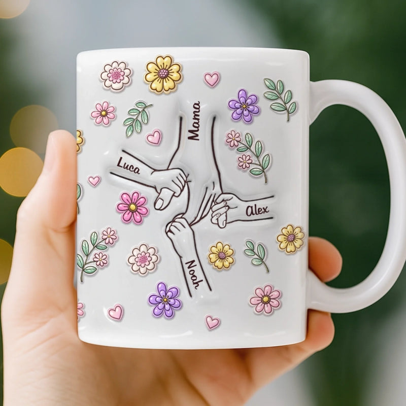 Mug Effet 3D Imprimé Personnalisé – Cadeau Pour Maman, Mamie – Là Où L’Amour Ne Vieillit Jamais