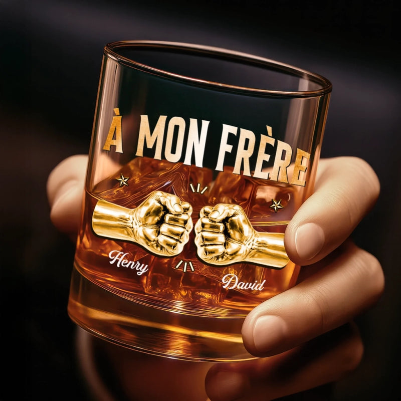 Verre À Whisky Personnalisé – Cadeau Pour Frère – Nous Restons Toujours Unis
