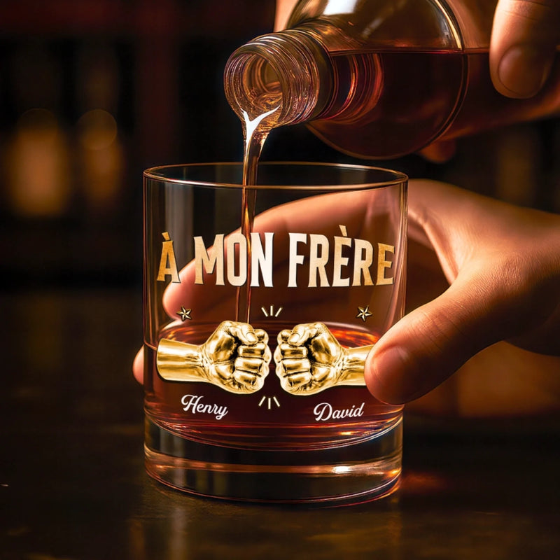 Verre À Whisky Personnalisé – Cadeau Pour Frère – Nous Restons Toujours Unis