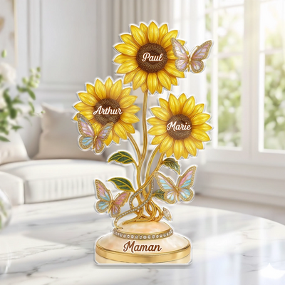 Plaque acrylique personnalisée – Cadeau pour mamie, maman – Liées par l’amour