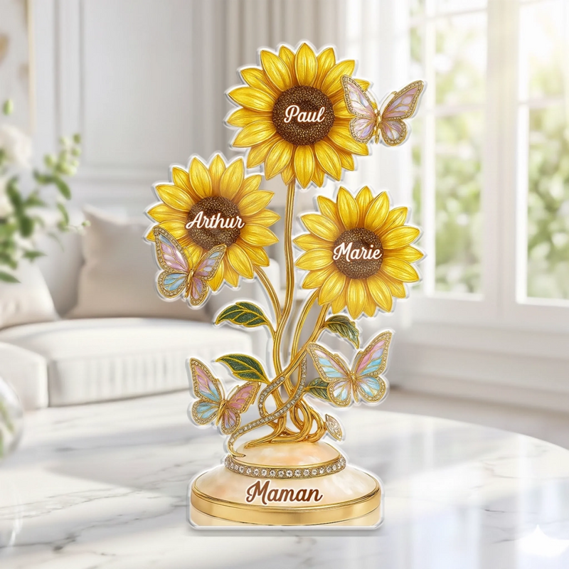 Plaque Acrylique Personnalisée – Cadeau Pour Mamie, Maman – Liées Par L’Amour