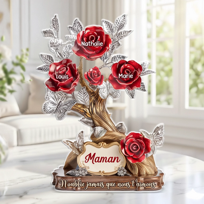 Plaque en Acrylique Personnalisée – Cadeau pour Mamie, Maman – Amour Infini