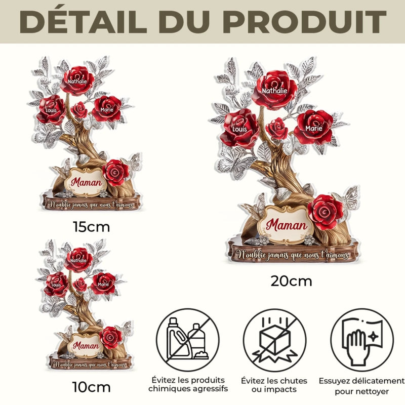 Plaque Acrylique Personnalisée – Cadeau Pour Mamie, Maman – Amour Sans Fin