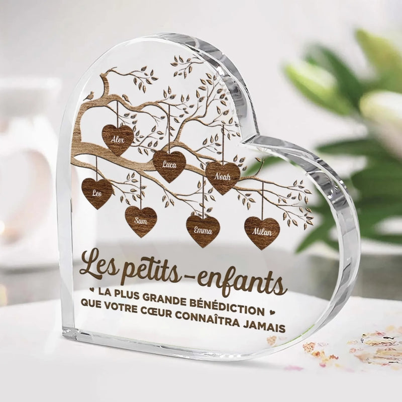 Plaque Acrylique En Forme De Cœur Personnalisée – Cadeau Pour Mamie – Un Amour Partagé Pour Toujours