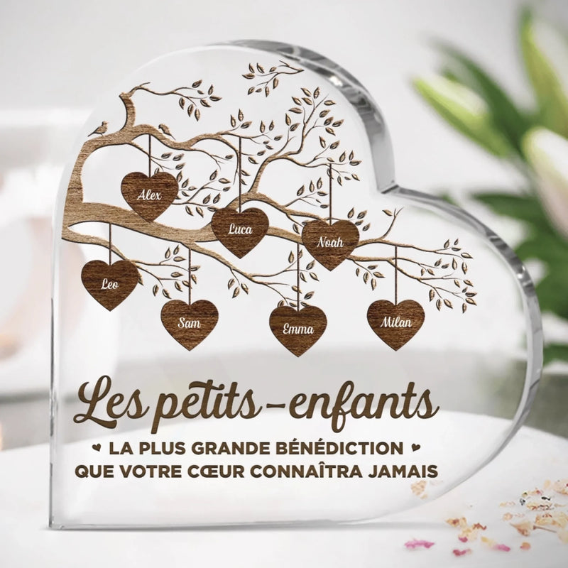 Plaque Acrylique En Forme De Cœur Personnalisée – Cadeau Pour Mamie – Un Amour Partagé Pour Toujours