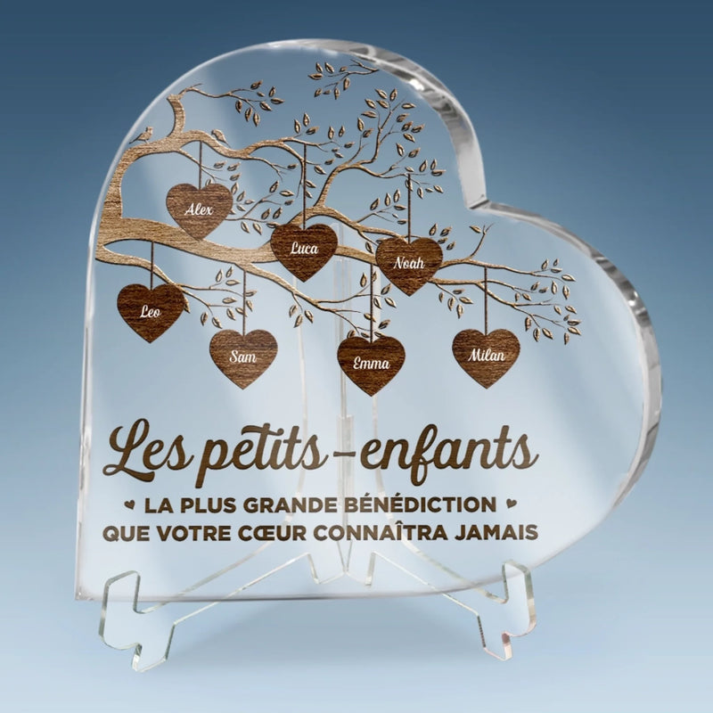 Plaque Acrylique En Forme De Cœur Personnalisée – Cadeau Pour Mamie – Un Amour Partagé Pour Toujours