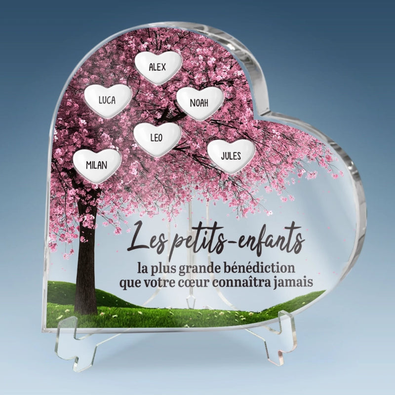 Plaque Acrylique En Forme De Cœur Personnalisée – Cadeau Pour Mamie – Une Histoire D’Amour Familiale