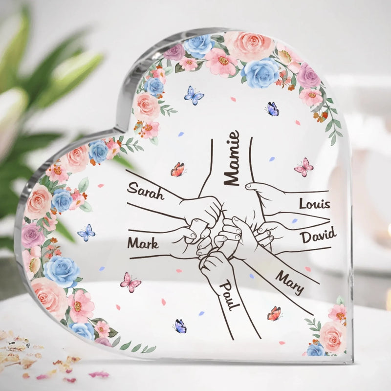 Plaque Acrylique En Forme De Cœur Personnalisée – Cadeau Pour Mamie – Une Nouvelle Histoire D’Amour