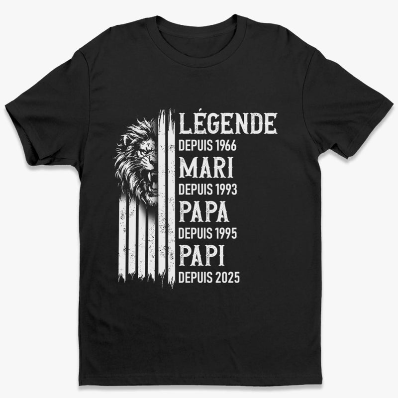 T-Shirt Unisexe Personnalisé – Cadeau Pour Papi, Papa – Chaque Titre Renferme Une Histoire