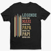 T-Shirt Unisexe Personnalisé – Cadeau Pour Papi, Papa – À Jamais Notre Grand-père Adoré