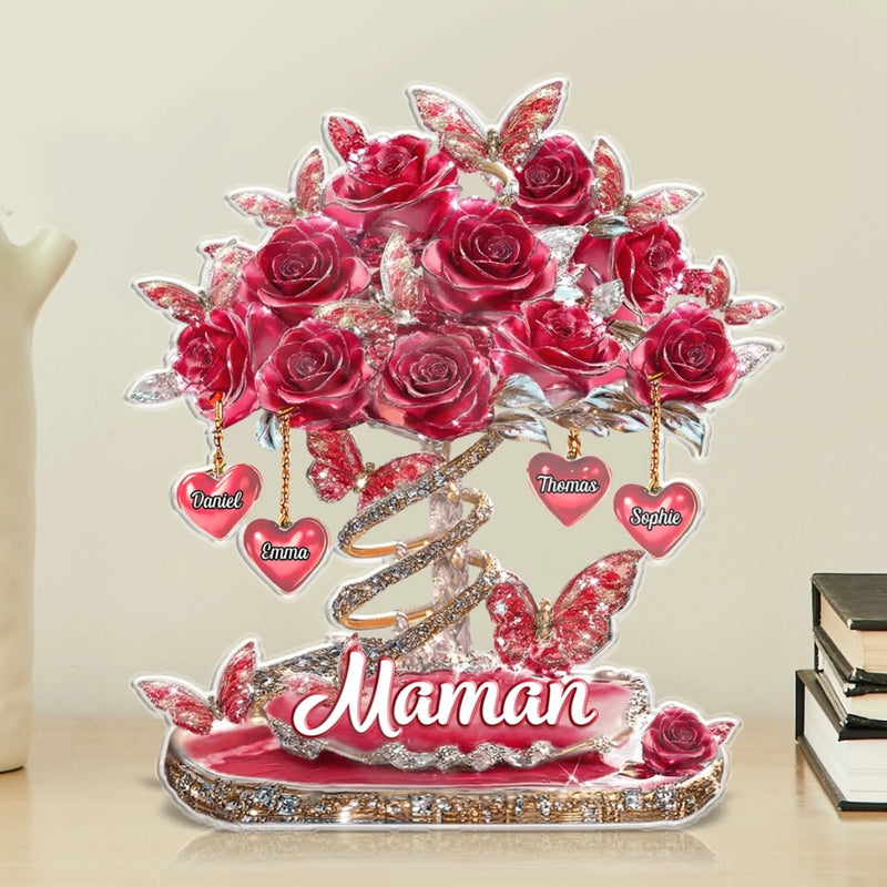 Plaque Acrylique Personnalisée – Cadeau Pour Mamie, Maman – Ce Qui Nous Fait Grandir