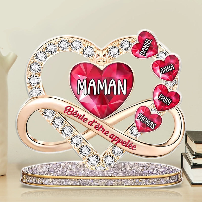 Plaque Acrylique Personnalisée – Cadeau Pour Mamie, Maman – Transmettre, Aimer, Se Souvenir
