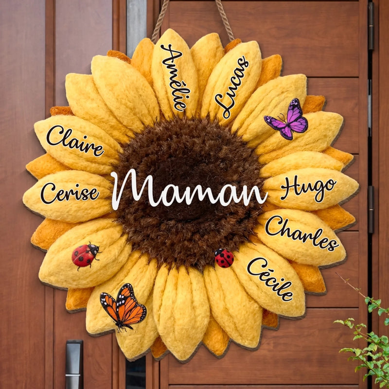 Panneau En Bois Personnalisé – Cadeau Pour Maman, Mamie – Bénis De T’Avoir Dans Nos Vies