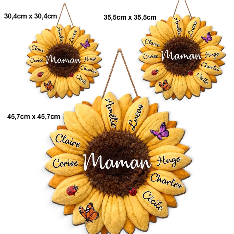 Panneau En Bois Personnalisé – Cadeau Pour Maman, Mamie – Bénis De T’Avoir Dans Nos Vies