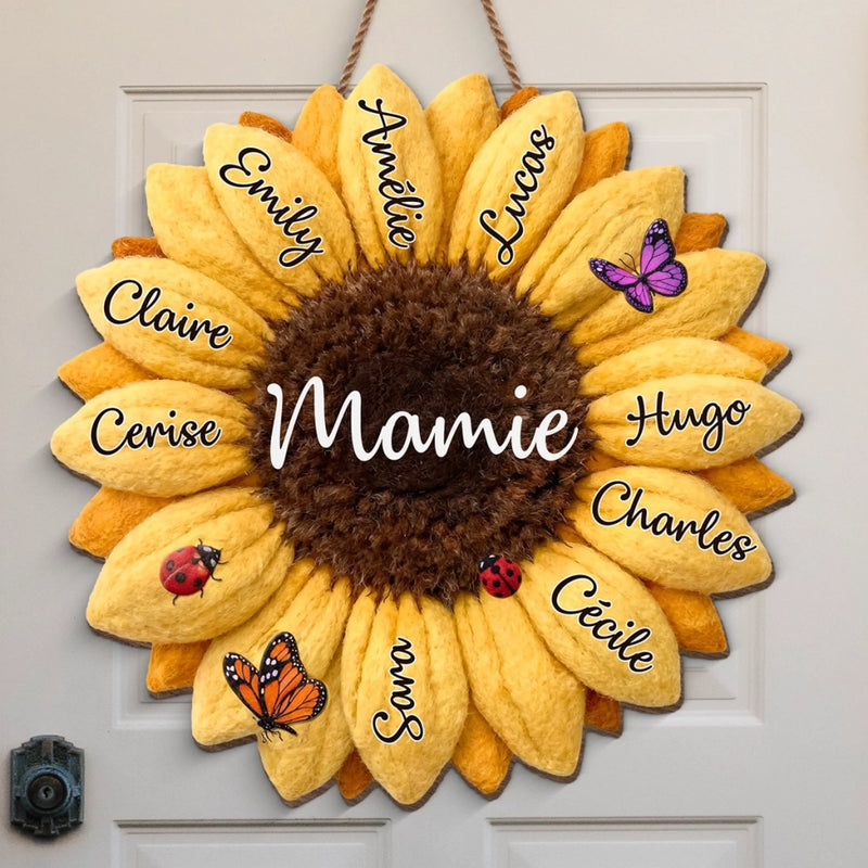 Panneau En Bois Personnalisé – Cadeau Pour Maman, Mamie – Bénis De T’Avoir Dans Nos Vies