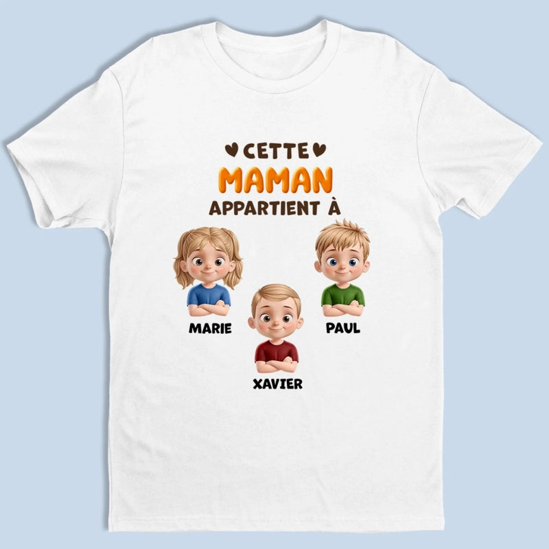 T-Shirt Unisexe Personnalisé – Cadeau Pour Maman, Mamie – Notre Plus Belle Histoire