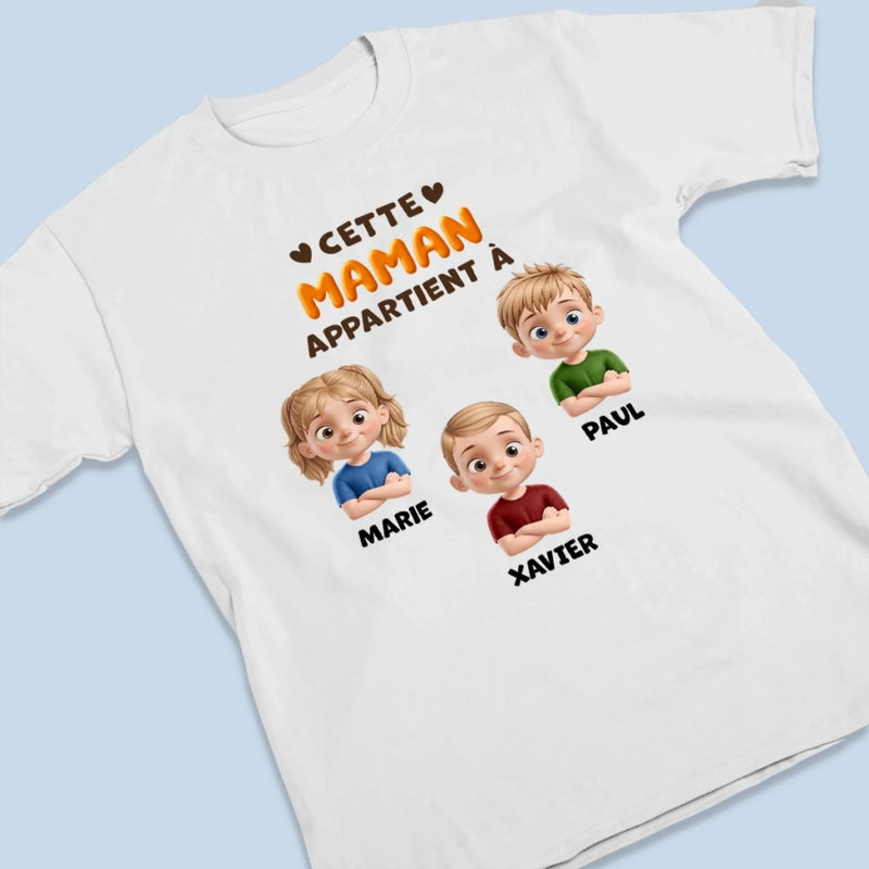 T-Shirt Unisexe Personnalisé – Cadeau Pour Maman, Mamie – Notre Plus Belle Histoire