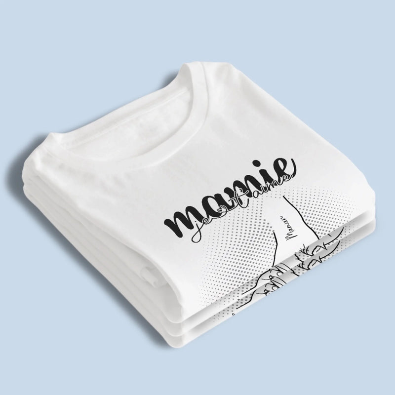 T-Shirt Unisexe Personnalisé – Cadeau Pour Maman, Mamie - L’amour Commence Avec Mamie