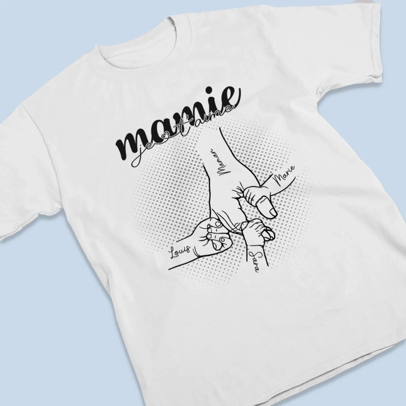 T-Shirt Unisexe Personnalisé – Cadeau Pour Maman, Mamie - L’amour Commence Avec Mamie