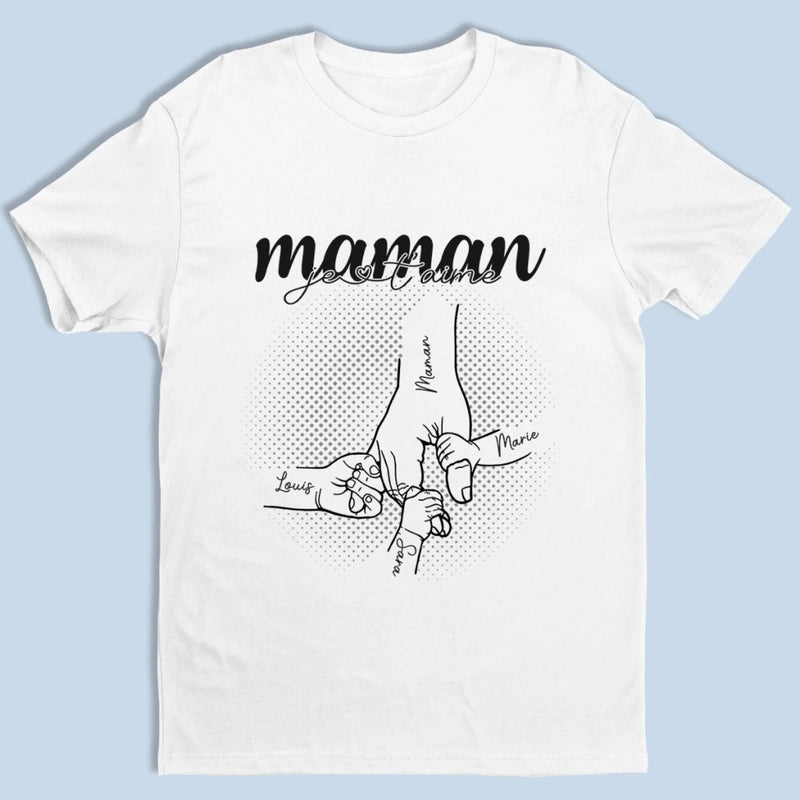 T-Shirt Unisexe Personnalisé – Cadeau Pour Maman, Mamie - L’amour Commence Avec Mamie